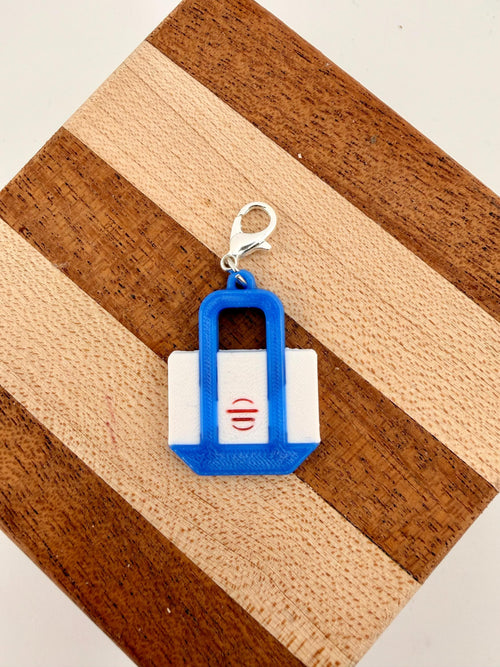 Funny badge reel charm Trader Joe's. tote Bag