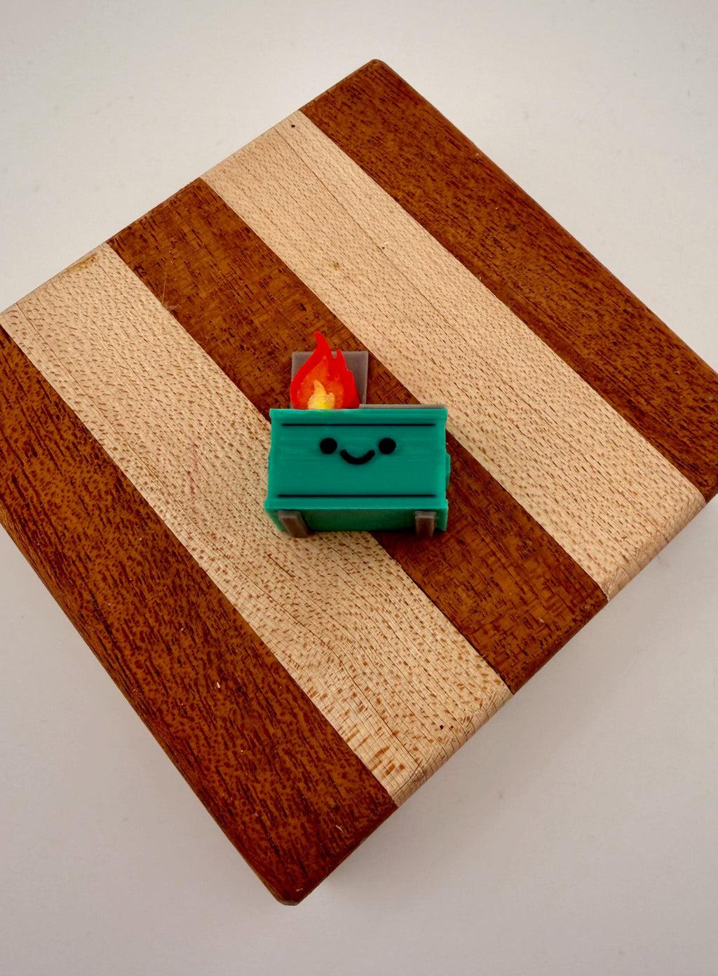 Funny badge reel charm Dumpster Fire