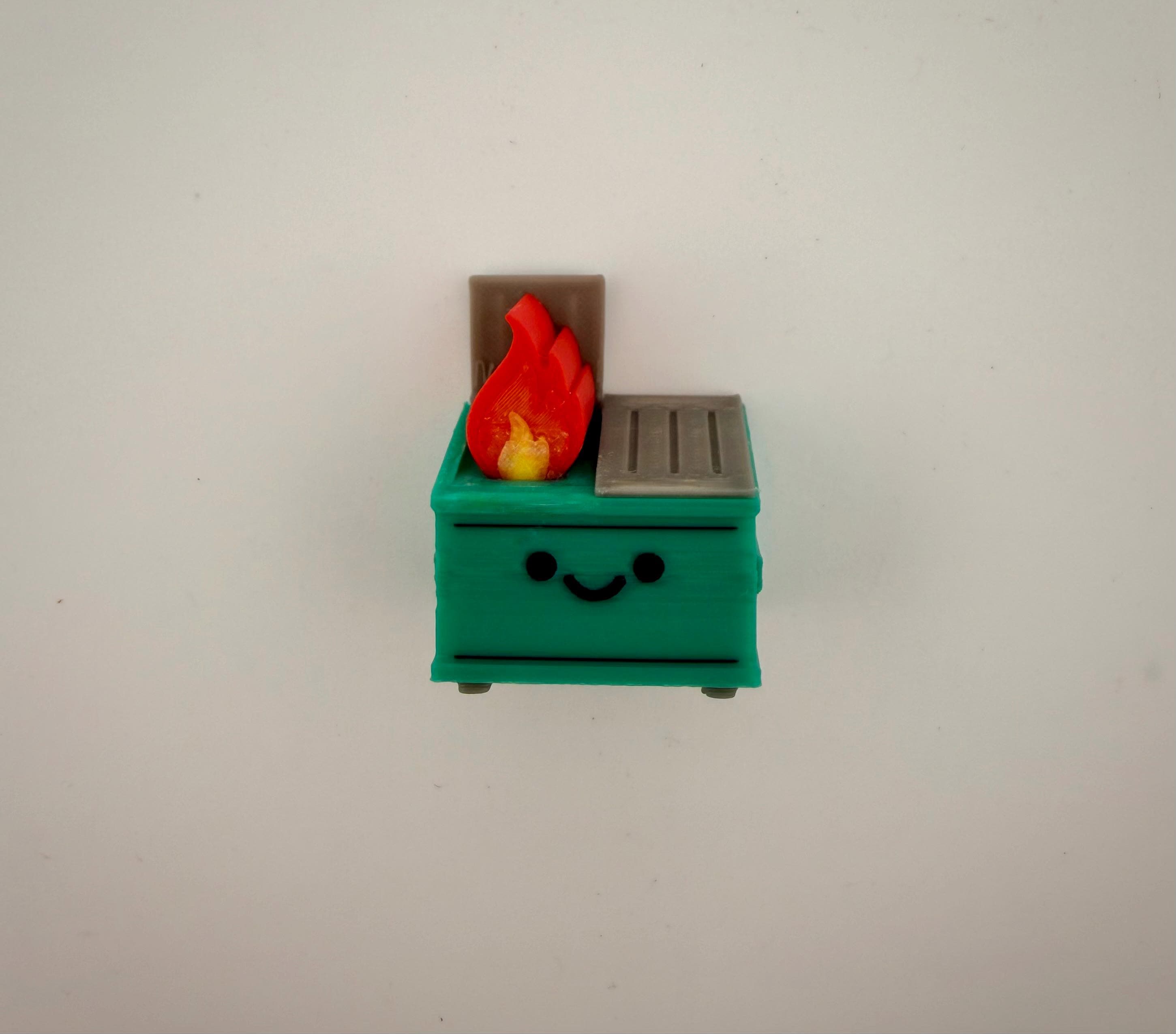 Funny badge reel charm Dumpster Fire