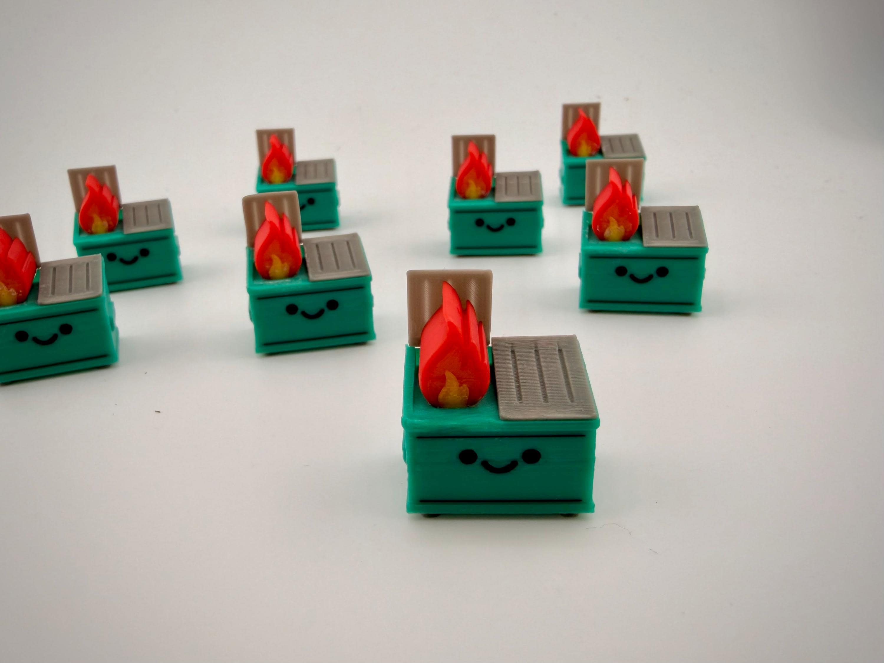 Funny badge reel charm Dumpster Fire