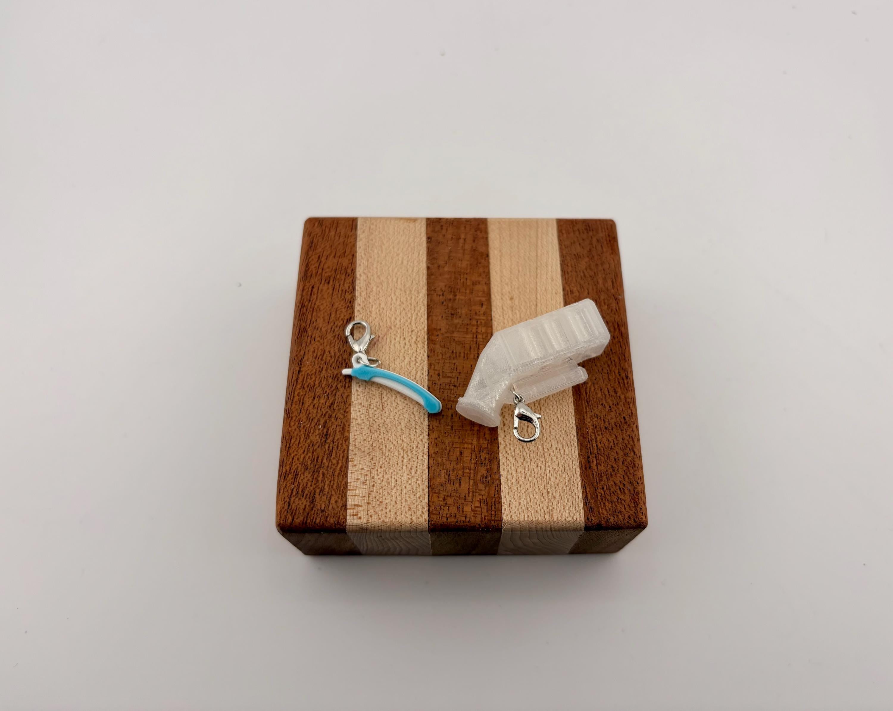 Funny nurse badge reel charms - Cooter Canoe and Urinal for CAUTI champion