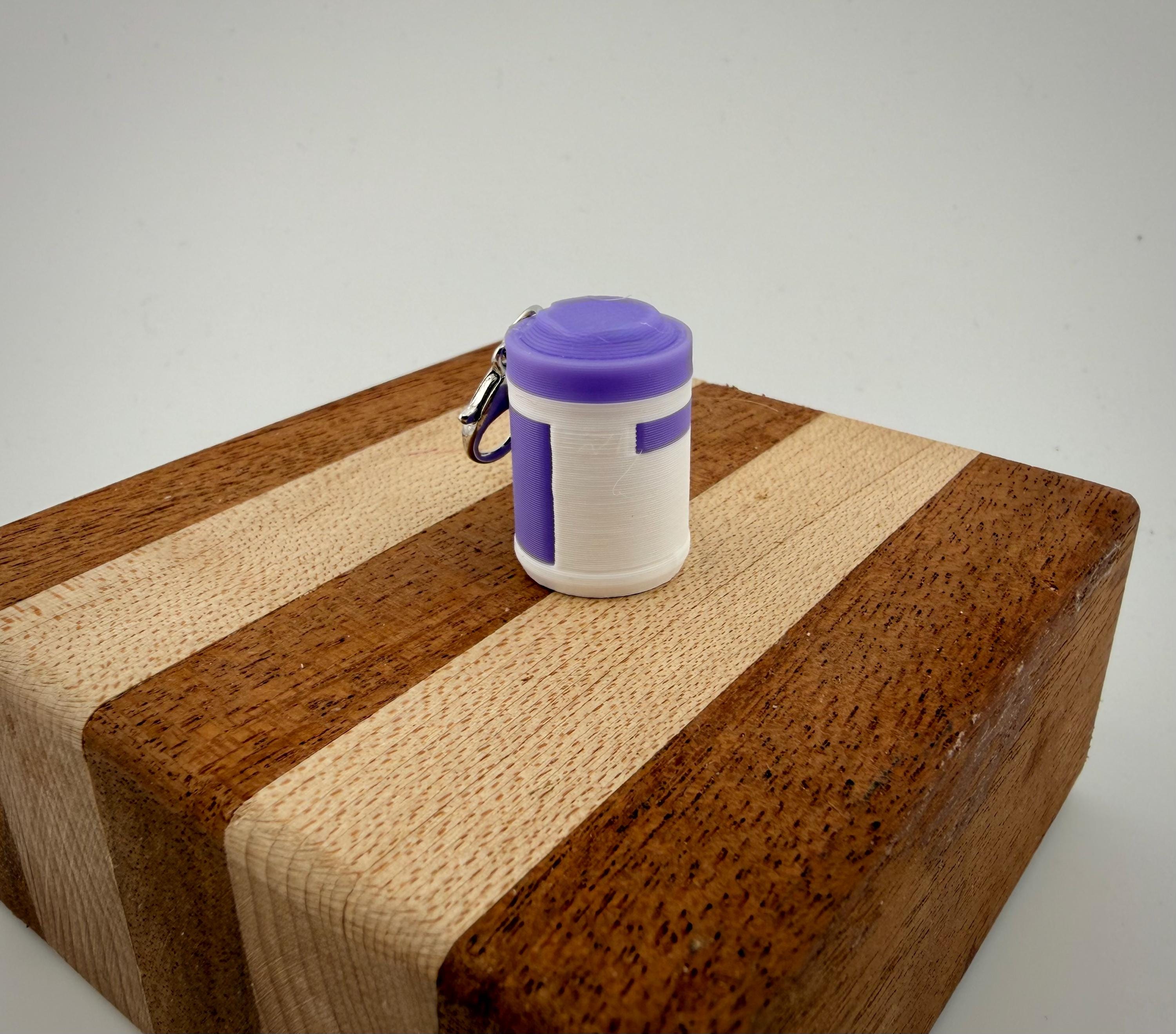 Funny nurse badge reel charms - Sani wipe container