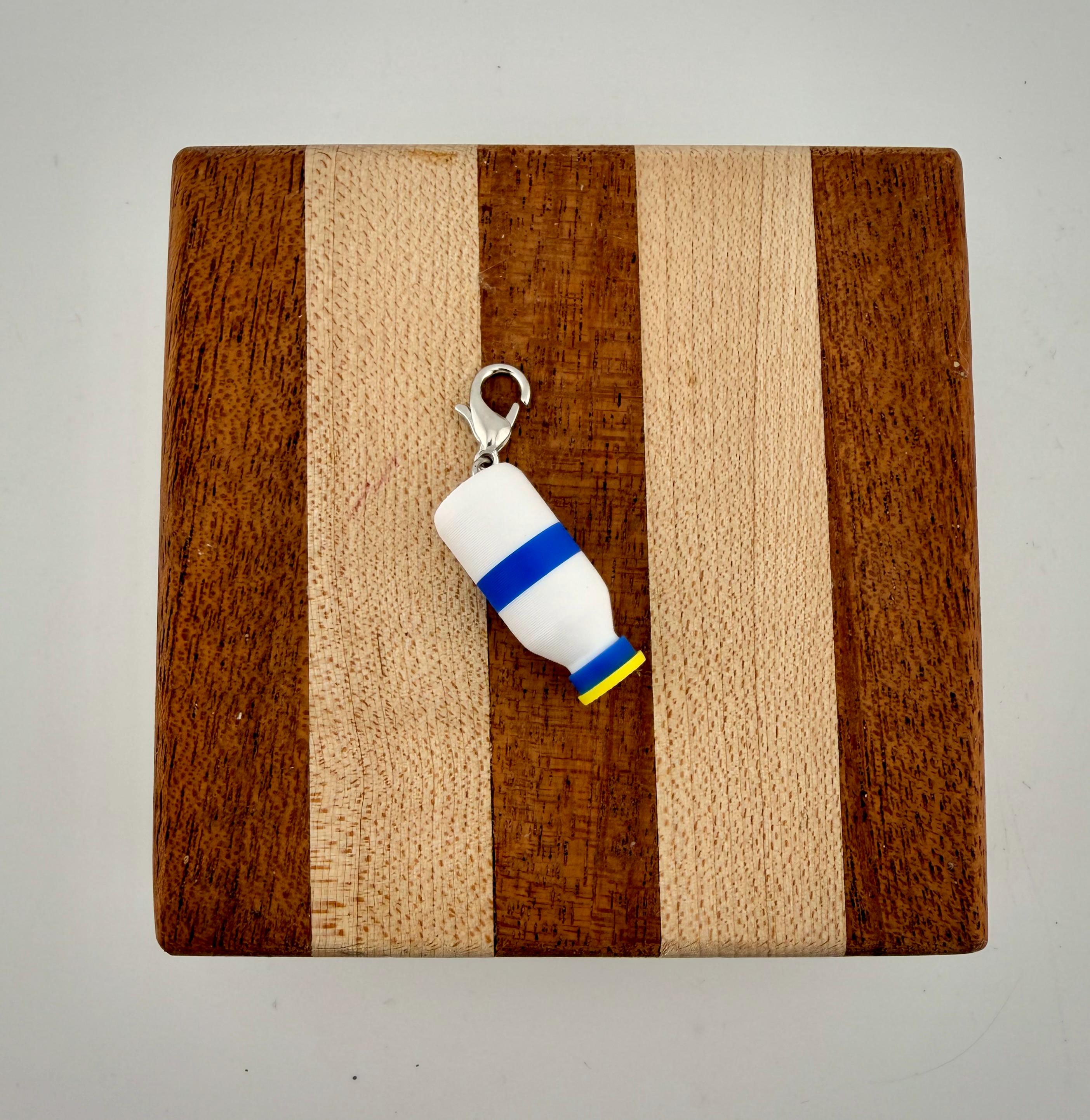 Miniature propofol bottle badge charm - milk of amnesia - fun anesthesiologist gift