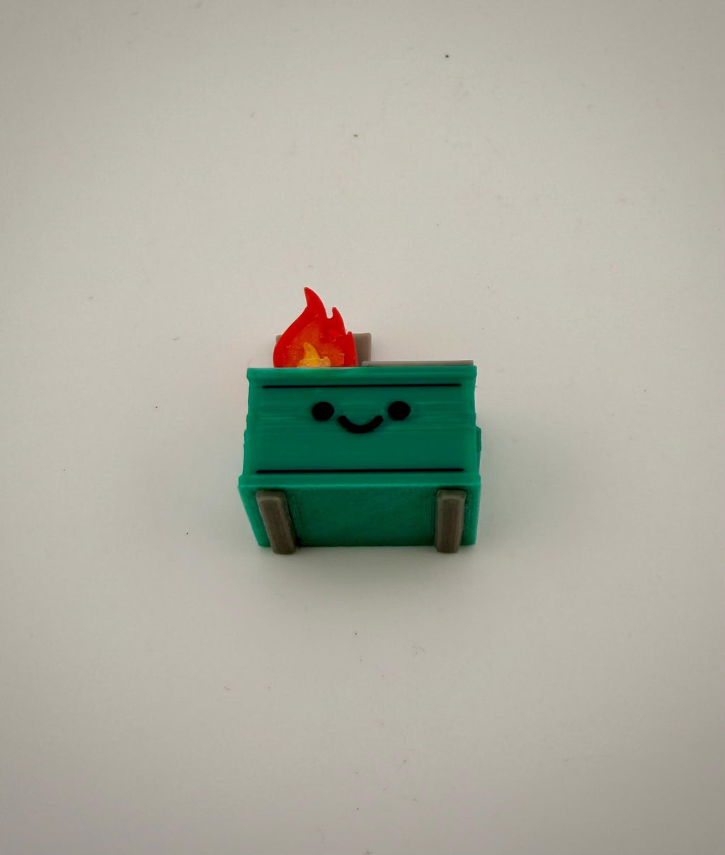 Funny badge reel charm Dumpster Fire