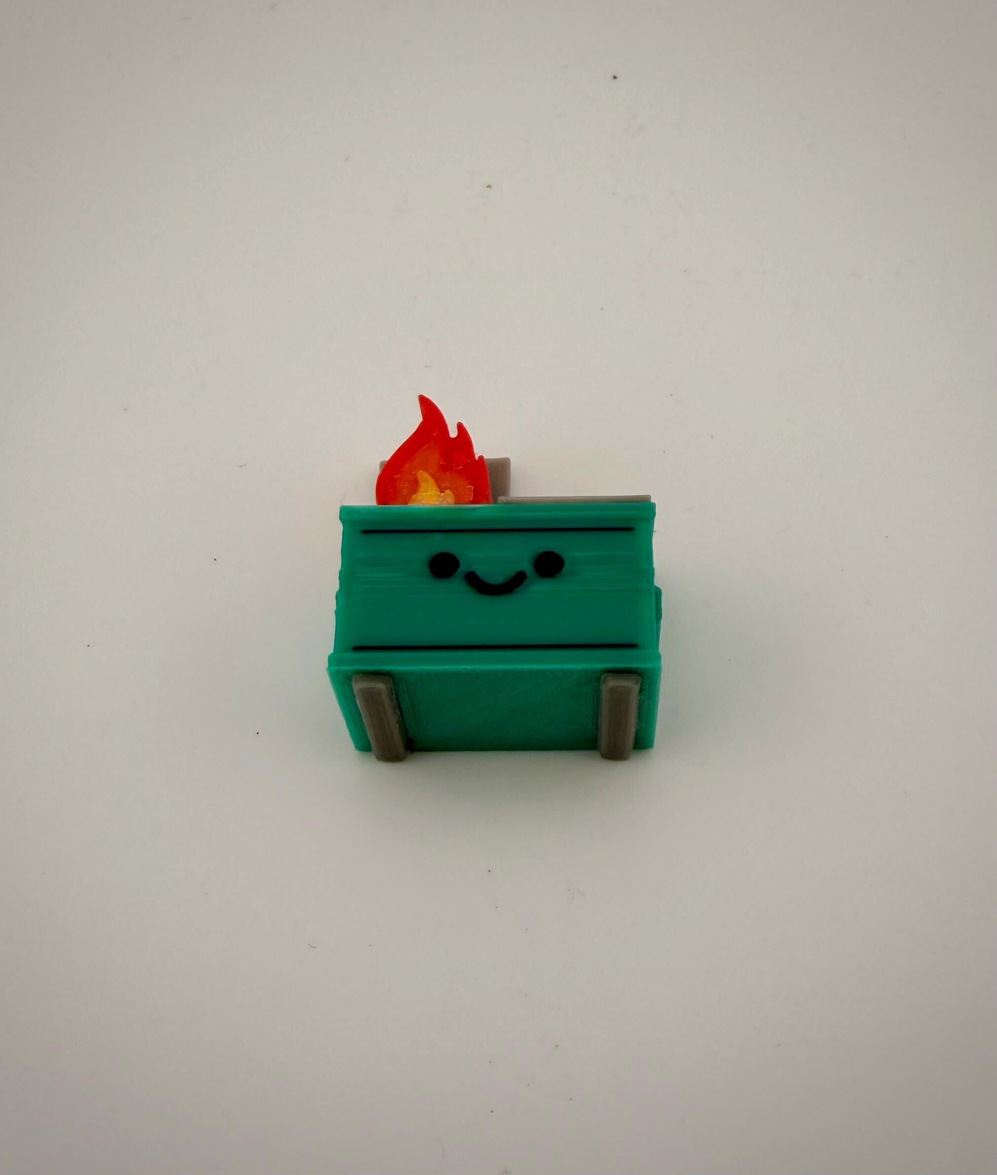 Funny badge reel charm Dumpster Fire