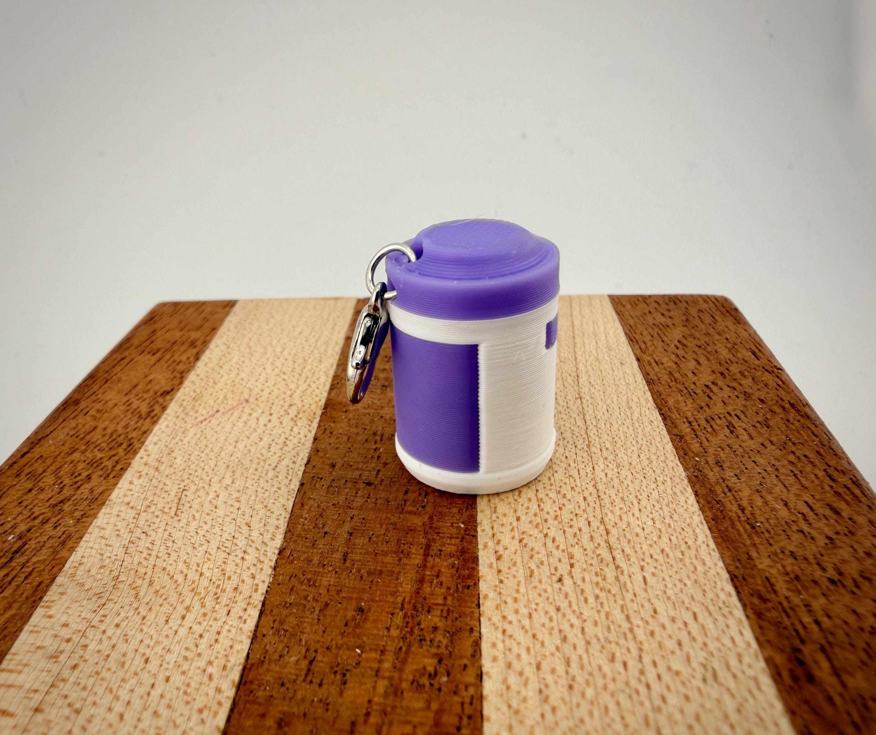 Funny nurse badge reel charms - Sani wipe container