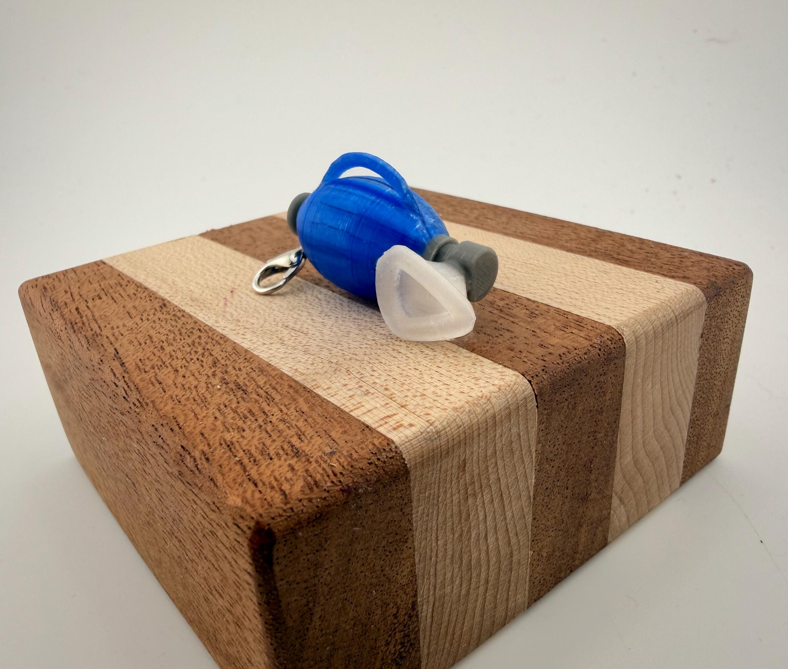 Funny nurse badge reel charms - Oxygen flowmeter and Ambubag Respiratory Therapy